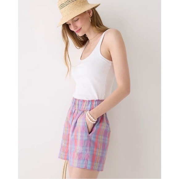 J. Crew Pull-On Short in Sunset Plaid - Picture 2 of 5